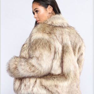 Faux fur coat